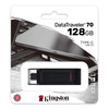 Kingston DT70/128GB DataTraveler 128GB USB Flash Drive, USB 3.2, USB-C, Gen1, 80MB/s, Cap Design, Black, Retail. physical Kingston New DT70/128GB MemoX