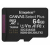 Kingston Canvas Select Plus SDCS3/64GB 64GB Micro SD UHS-I (U1) Flash Card with Adapter physical Kingston New SDCS3/64GB MemoX