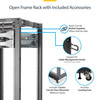 StarTech 18U 4-Post Open Frame Server Rack – Adjustable 22–40in, Mobile