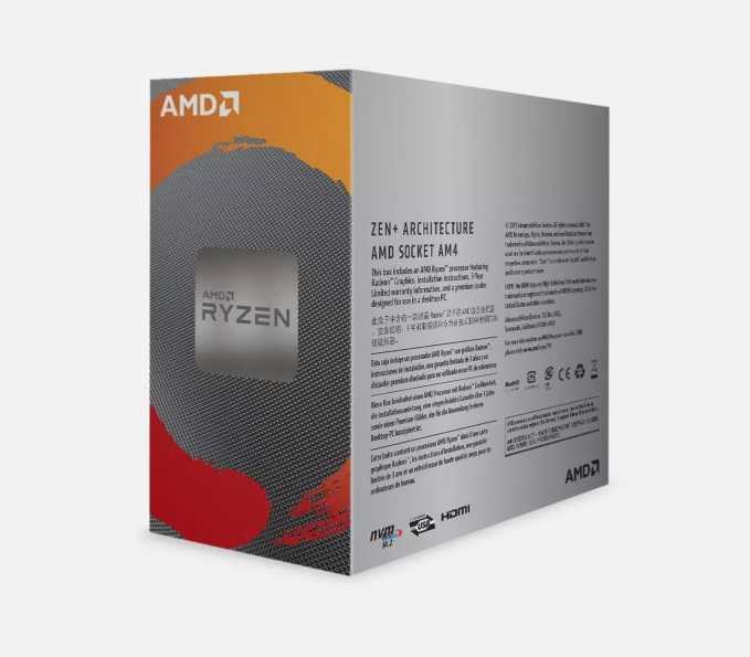 AMD Ryzen 3 3200G CPU with Wraith Stealth Cooler, Quad Core, AM4