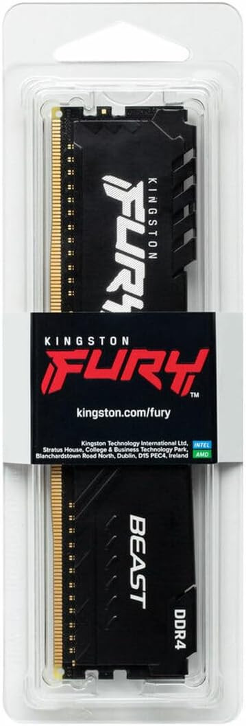 Kingston FURY Beast 16GB DDR4 3200 CL16 Desktop Memory Black – XMP