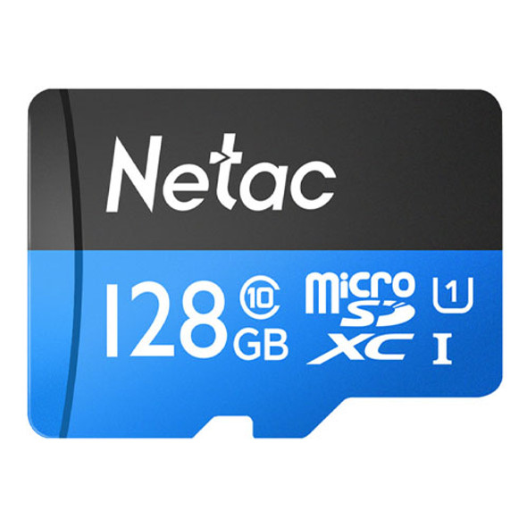 Netac P500 128GB MicroSDXC Card with SD Adapter, U1 Class 10, Up to 90MB/s