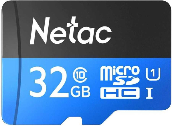 Netac P500 32GB MicroSDHC Card with SD Adapter, U1 Class 10, Up to 90MB/s physical New NT02P500STN-032G-R MemoX