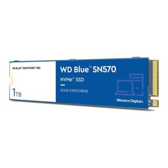 WD 1TB Blue SN570 M.2 NVMe SSD, M.2 2280, PCIe3, TLC NAND, R/W 3500/3000 MB/s, 460K/450K IOPS physical WD New WDS100T3B0C MemoX