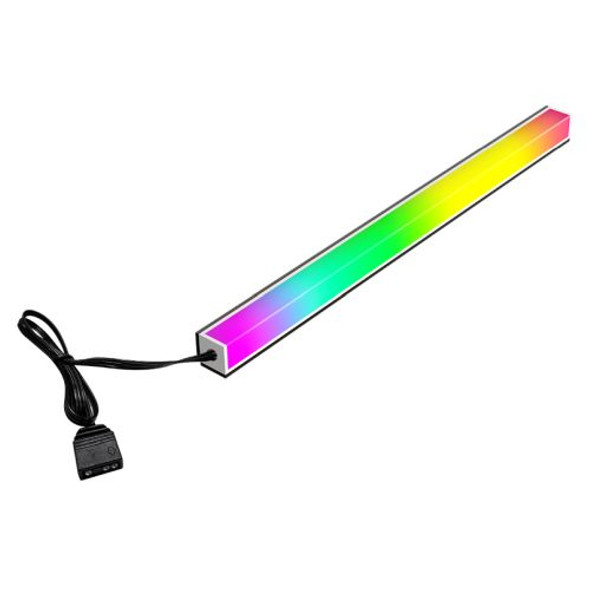 GameMax Viper AR-30 Double Side Magnetic Rainbow ARGB LED Strip, 300mm, Aluminium, 3-Pin ARGB, 500mm Cable