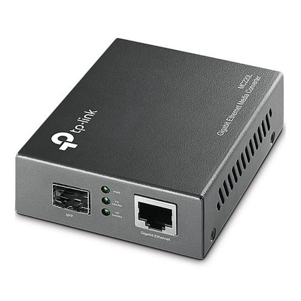 TP-LINK (MC220L) Gigabit SFP Media Converter, 1x GB Auto-Negotiation RJ45, Half-Duplex / Full-Duplex