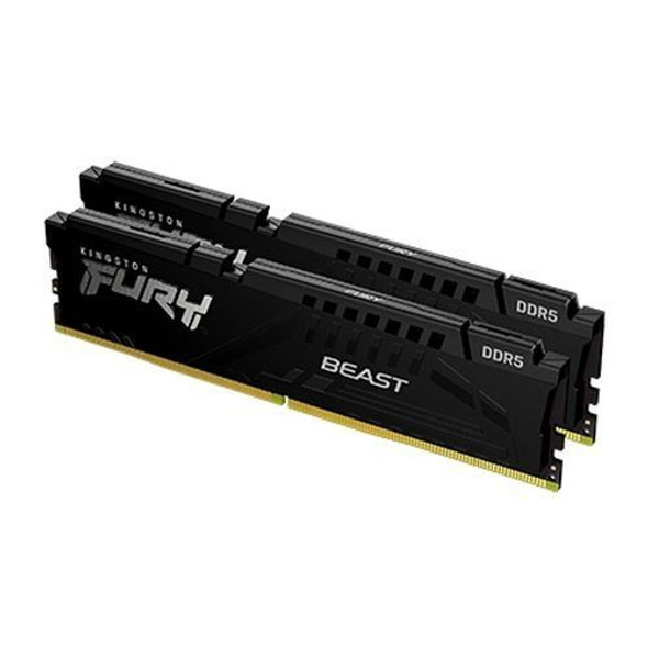 Kingston Fury Beast 32GB Kit (2 x 16GB), DDR5, 5200MHz (PC5-38400), CL40, 1.25V, ECC, XMP 3.0, PMIC, DIMM Memory