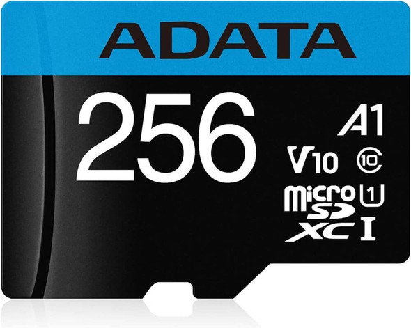 ADATA 256GB Premier Micro SDXC Card with SD Adapter, UHS-I Class 10 with A1 App Performance