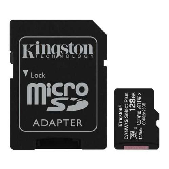 Kingston 128GB Canvas Select Plus Micro SDXC Card with SD Adapter, Class 10 with A1 App Performance physical KIngston New SDCS2/128GB MemoX