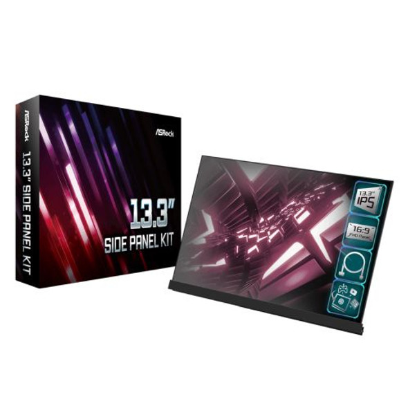 Asrock 13.3" Side Panel Kit - Add a 1080p Display to Your Glass Side Panel, 16:9, IPS, 1920 x 1080, eDP Connector Only