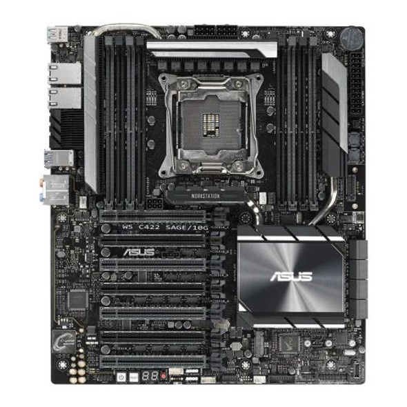 Asus WS C422 SAGE/10G, Workstation, Intel C422, 2066, CEB, SLI/XFire, Dual 10G LAN, VRM Heatsink, M.2