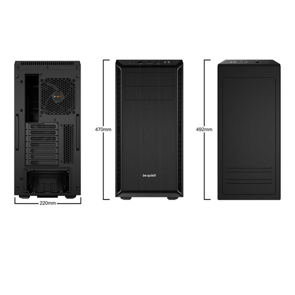 Be Quiet! Pure Base 600 Gaming Case, ATX, 2 x Pure Wings 2 Fans, Black physical BEQUIET New BG021 MemoX