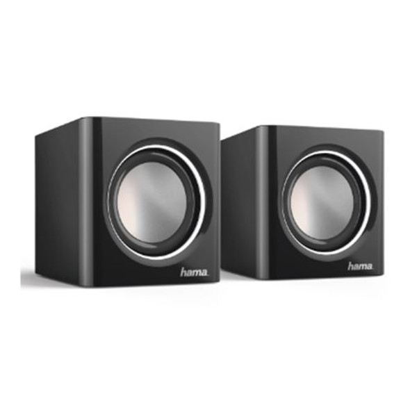 Hama Sonic Mobil 185 2.0 Notebook Speakers, 3.5 mm Jack, USB-A for Power, Inline Volume Controls