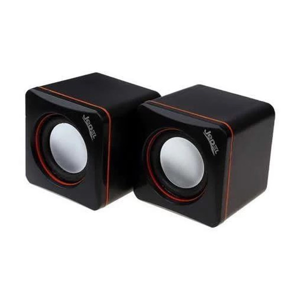 Jedel 2.0 Mini Stereo Speakers, 3W x2, Black