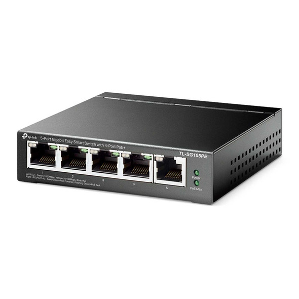 TP-Link TL-SG105PE 5-Port Gigabit PoE+ Easy Smart Switch – 65W PoE Budget physical TP-LINK New TL-SG105PE MemoX