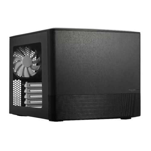 Fractal Design Node 804 Black Cube Case w/ Clear Window, Micro ATX, Brushed Al. Front, Optical Drive, 280mm Watercooling, 3 Fans, Fan Controller physical FRACTAL New FD-CA-NODE-804-BL-W MemoX