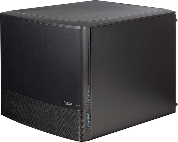 Fractal Design Node 804 Black Cube Case w/ Clear Window, Micro ATX, Brushed Al. Front, Optical Drive, 280mm Watercooling, 3 Fans, Fan Controller physical FRACTAL New FD-CA-NODE-804-BL-W MemoX