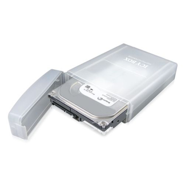 Icy Box (IB-AC602A) 3.5" Hard Drive Anti-Shock Protective Box, Fall/Dust/Splash Protection, Stackable