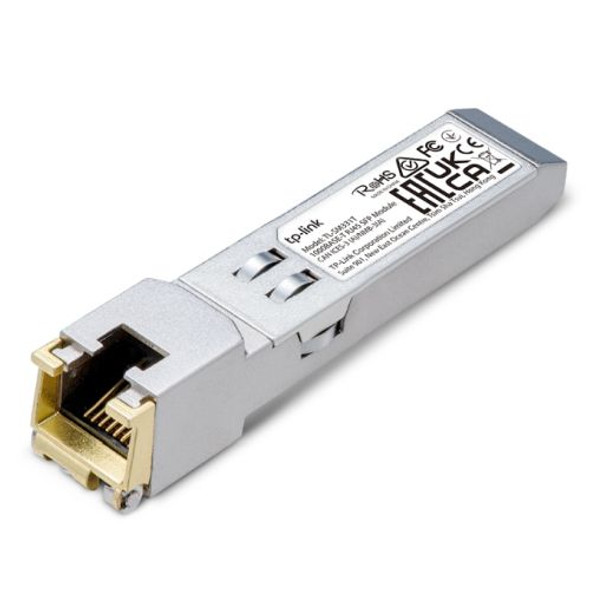 TP-LINK (TL-SM331T) 1000BASE-T RJ45 SFP Module, Support TX Disable, 	100m Reach Over Cat5e or Above, Hot-Pluggable