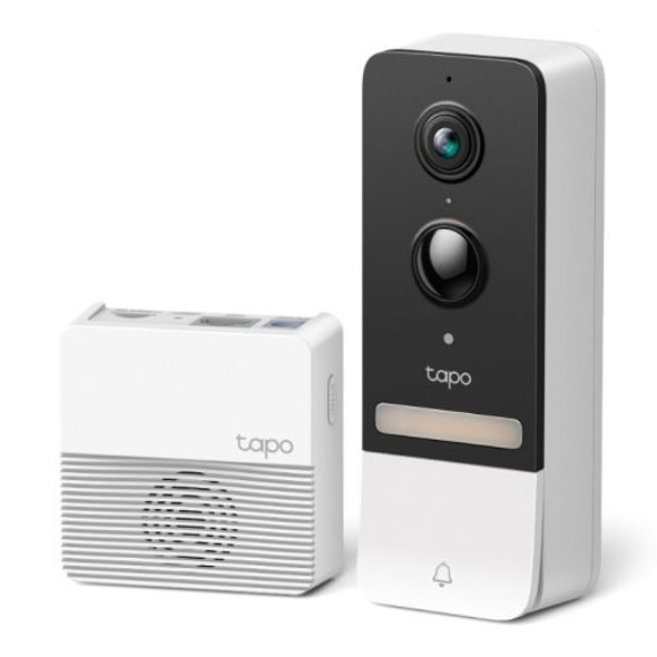 TP-LINK (TAPO D230S1) Smart Battery 2K 5MP Video Doorbell Kit w/ Hub, Night Vision, Ultra-Wide FOV, AI Detection & Notification, Anti-theft