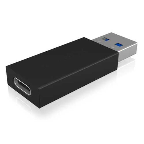 Icy Box USB 3.1 Gen2 Type-A Male to USB Type-C Female Converter Dongle, Black physical ICY BOX New IB-CB015 MemoX