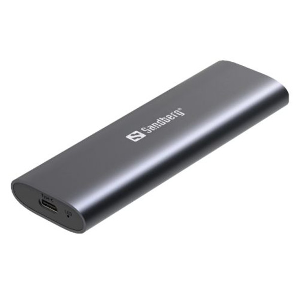 Sandberg (136-39) M.2 NVMe SSD Caddy, USB 3.2 Gen2 Type-C/Type-A, M.2 2230/2242/2260/2280, Aluminium, 5 Year Warranty