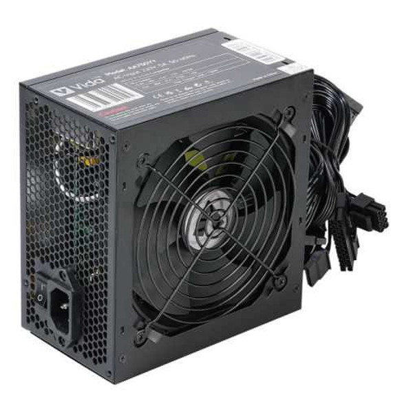 Vida Lite 750W ATX PSU, Fluid Dynamic Ultra-Quiet Fan, PCIe, Flat Black Cables, Power Lead Not Included physical VIDA New AA-750-YY MemoX