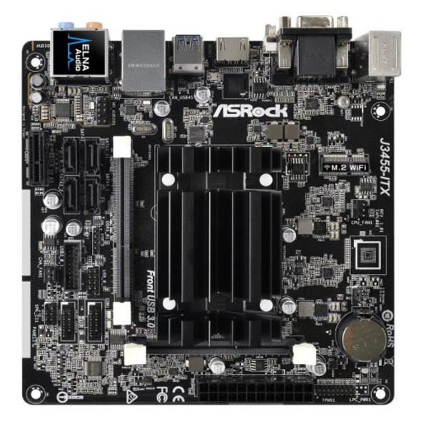 Asrock J3455-ITX, Integrated Intel Quad-Core J3455, Mini ITX, DDR3 SODIMM, VGA, DVI, HDMI