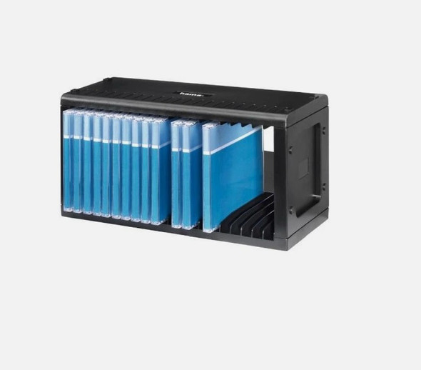 Hama CD/DVD/Blu-Ray Rack, 20 CD Jewel Cases, Wall Mountable, Plastic, Black