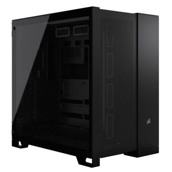 Corsair 6500D Airflow Dual Chamber Gaming Case w/ Glass Window, ATX, No Fans Inc., Fully Mesh Panelling, USB-C, Black