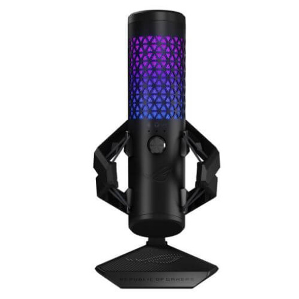 Asus ROG Carnyx USB Gaming Microphone, Studio-Grade 25mm Condenser, 192kHz/24-bit, High-Pass Filter, Pop Filter, Metal Mount, RGB Lighting