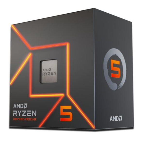 AMD Ryzen 5 7600 CPU w/ Wraith Stealth Cooler, AM5, 3.8GHz (5.1 Turbo), 6-Core, 65W, 38MB Cache, 5nm, 7th Gen, Radeon Graphics