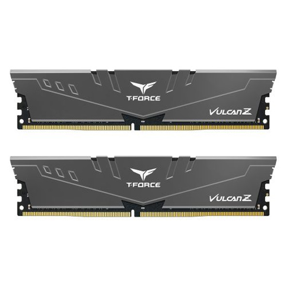 Team T-Force Vulcan Z 16GB Kit (2 x 8GB), DDR4, 3200MHz (PC4-25600), CL16, XMP 2.0, DIMM Memory, Grey