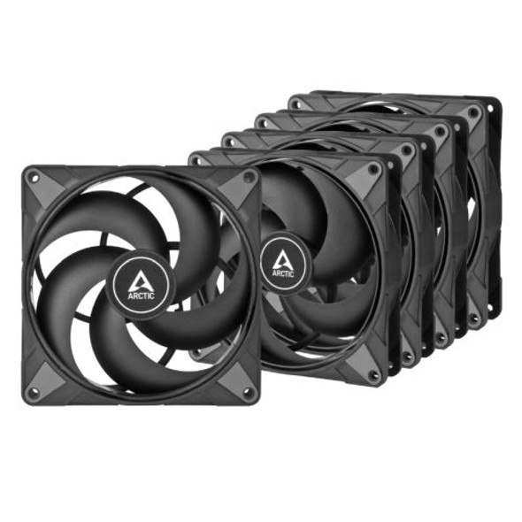 Arctic P14 Max High-Speed 14cm PWM Case Fans x5, Fluid Dynamic Bearing, 400-2800 RPM, 0dB Mode, Black, Value Pack (5 Fans)