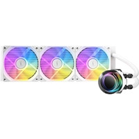 Antec Vortex Lum 360 ARGB White CPU Liquid Cooler - Intel & AMD Compatible, 3 x 120mm ARGB Fans, Suspended Spiral Pump Head, Enhanced Cooling Performance