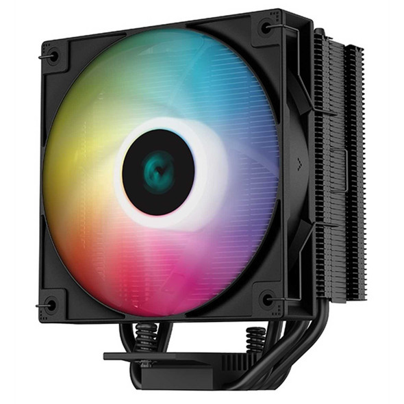 DeepCool AG400 Black ARGB V2 CPU Air Cooler, 120mm PWM Fan, 4 Direct Touch Heat Pipes, Addressable RGB, LGA1851/1700/1200, AM5/AM4 Compatible, High-Performance Single Tower Cooler physical DEEPCOOL New R-AG400-BKAMMN-GJD MemoX