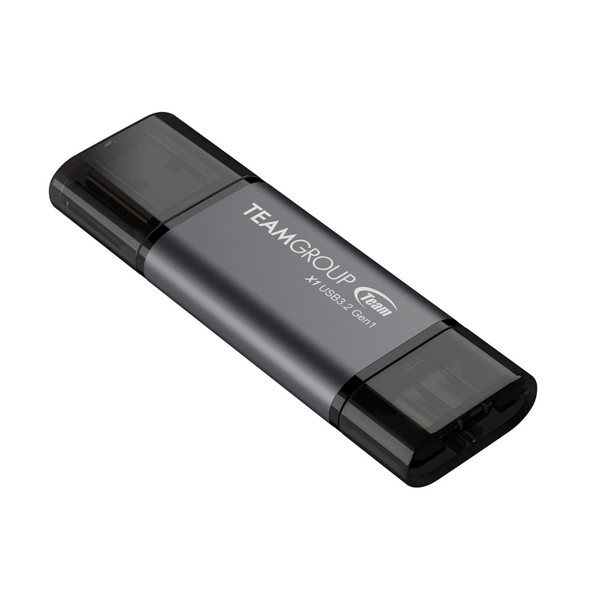 Team 2 in 1 Dual OTG 128GB Flash Drive, X1 USB 3.2 Gen1, Type C & A, Plug and Play