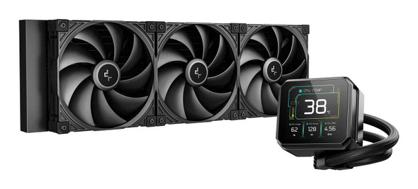 DeepCool SPARTACUS 420 AIO Liquid CPU Cooler – 3.4in LCD, 3x140mm ARGB Fans physical DEEPCOOL New R-SPT420-BKDSMP-G-1 MemoX