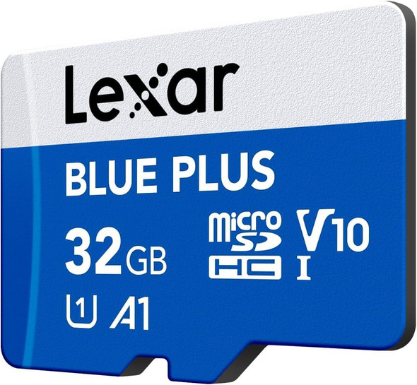 Lexar Blue Plus 32GB microSDHC Card – UHS-I, 100MB/s, Class 10