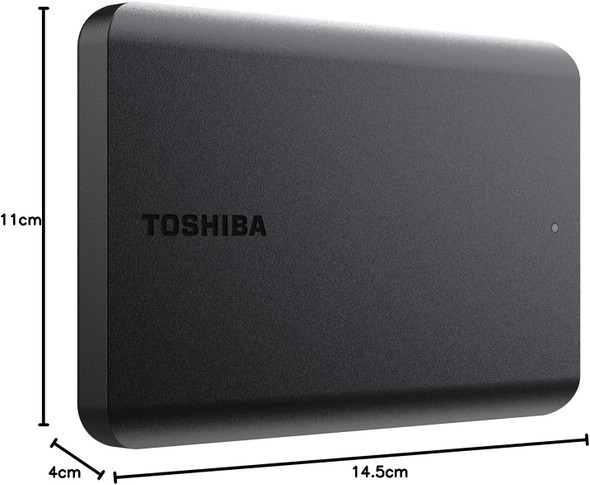 Toshiba Canvio Basics 2TB Portable External Hard Drive – USB 3.2, Black
