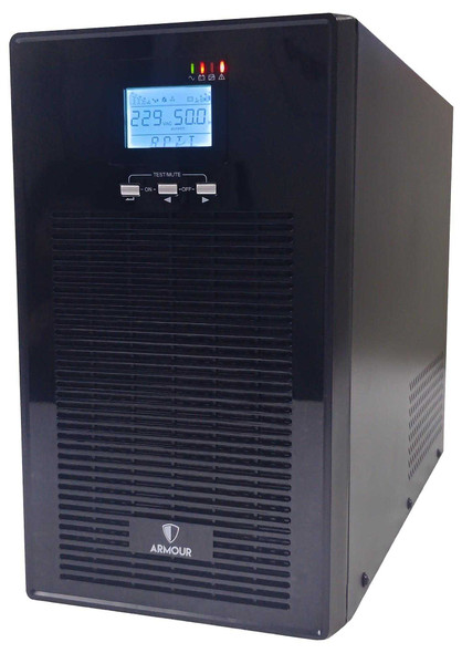 VIDA Armour 3000VA UPS 2400W Battery Backup – LCD, Pure Sine Wave & AVR physical VIDA New ARM3000 MemoX