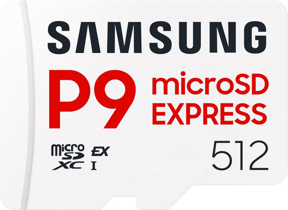 Samsung P9 Express 512GB microSD Express Card – 800MB/s, U3, V30, Switch 2 Ready