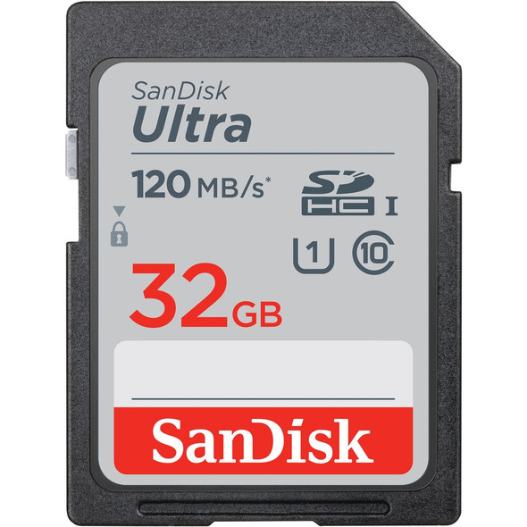 SanDisk Ultra 32GB SDHC UHS-I Card – 120MB/s, U1, Class 10