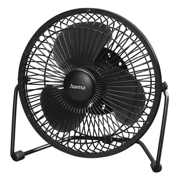 Hama Metal USB Powered 6" Desk Fan, 360° Tilt, 2 Speed Levels