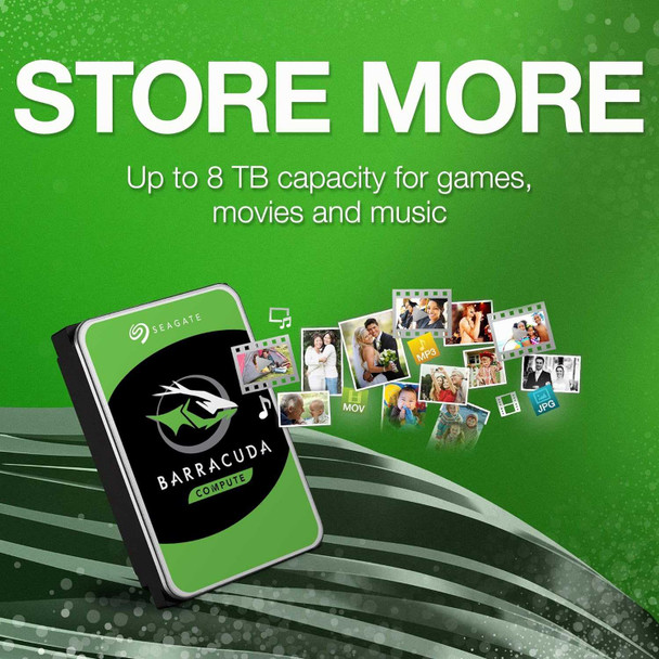 Seagate 3.5", 4TB, SATA3, BarraCuda Hard Drive, 5400RPM, 256MB Cache, OEM physical SEAGATE New ST4000DM004 MemoX