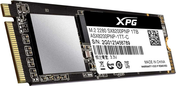 ADATA 1TB XPG SX8200 PRO M.2 NVMe SSD, M.2 2280, PCIe, 3D NAND, R/W 3500/3000 MB/s, 390K/380K IOPS, XPG Heatsink Included physical ADATA New ASX8200PNP-1TT-C MemoX