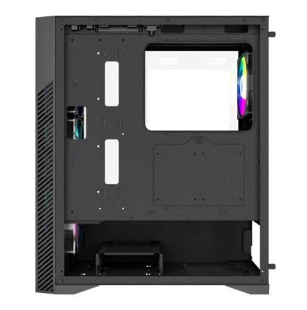 Vida Typhoon Black ARGB Gaming Case w/ Glass Window, ATX, Mesh Front, 4x ARGB Fans physical VIDA New TYPHOON-BLK MemoX