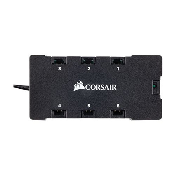 Corsair 6-port RGB LED Hub for Corsair RGB Fans, 6x 4-pin Connectors, Power via SATA