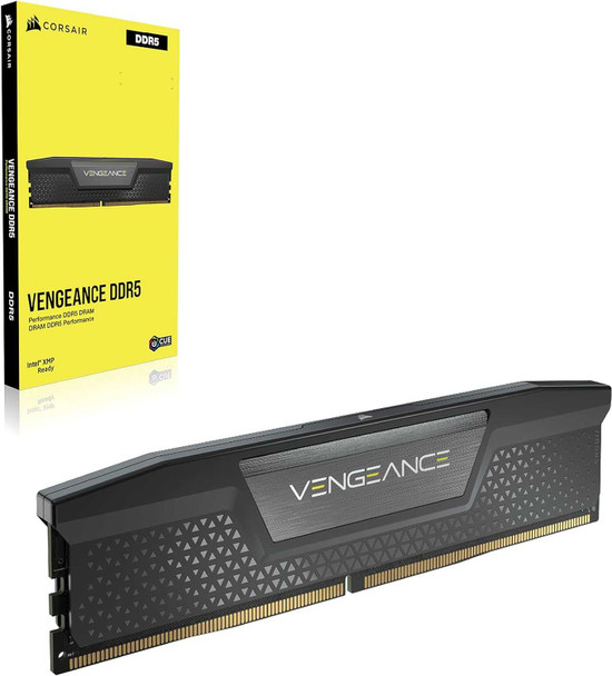 Corsair Vengeance 64GB Kit (2 x 32GB), DDR5, 5200MHz (PC5-41600), CL40, 1.25V, XMP 3.0, PMIC, DIMM Memory physical CORSAIR New CMK64GX5M2B5200C40 MemoX