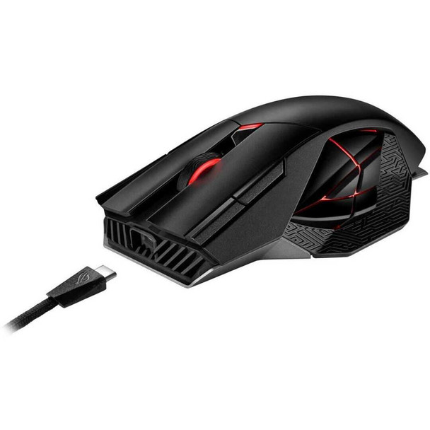 Asus ROG Spatha X Gaming Mouse, Wired/Wireless, 19,000 DPI, 12 Programmable Buttons, RGB LED physical ASUS New 90MP0220-BMUA00 MemoX